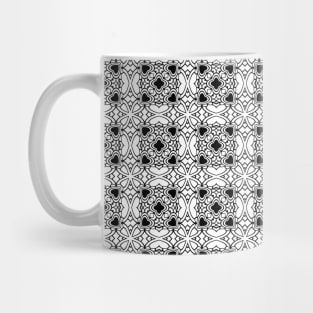 Alabama | Black and White Geometric Pattern Mug